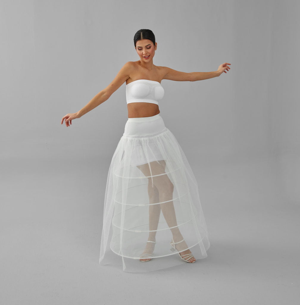 White Wedding Dress Underskirt - Petticoat Skirt for Enhanced Silhouette and Comfort – Bridal Port, view 2
