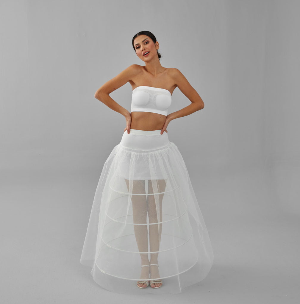 White Wedding Dress Underskirt - Petticoat Skirt for Enhanced Silhouette and Comfort – Bridal Port, view 3