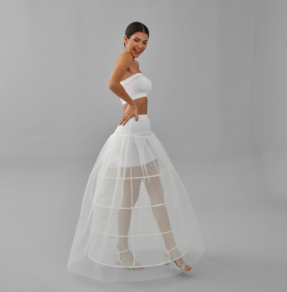 White Wedding Dress Underskirt - Petticoat Skirt for Enhanced Silhouette and Comfort – Bridal Port, view 4