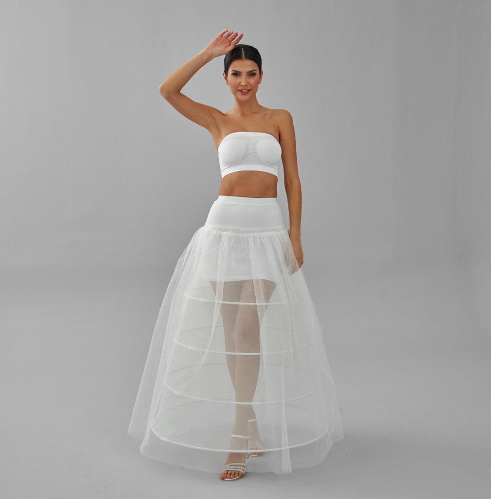 White Wedding Dress Underskirt - Petticoat Skirt for Enhanced Silhouette and Comfort – Bridal Port, view 6