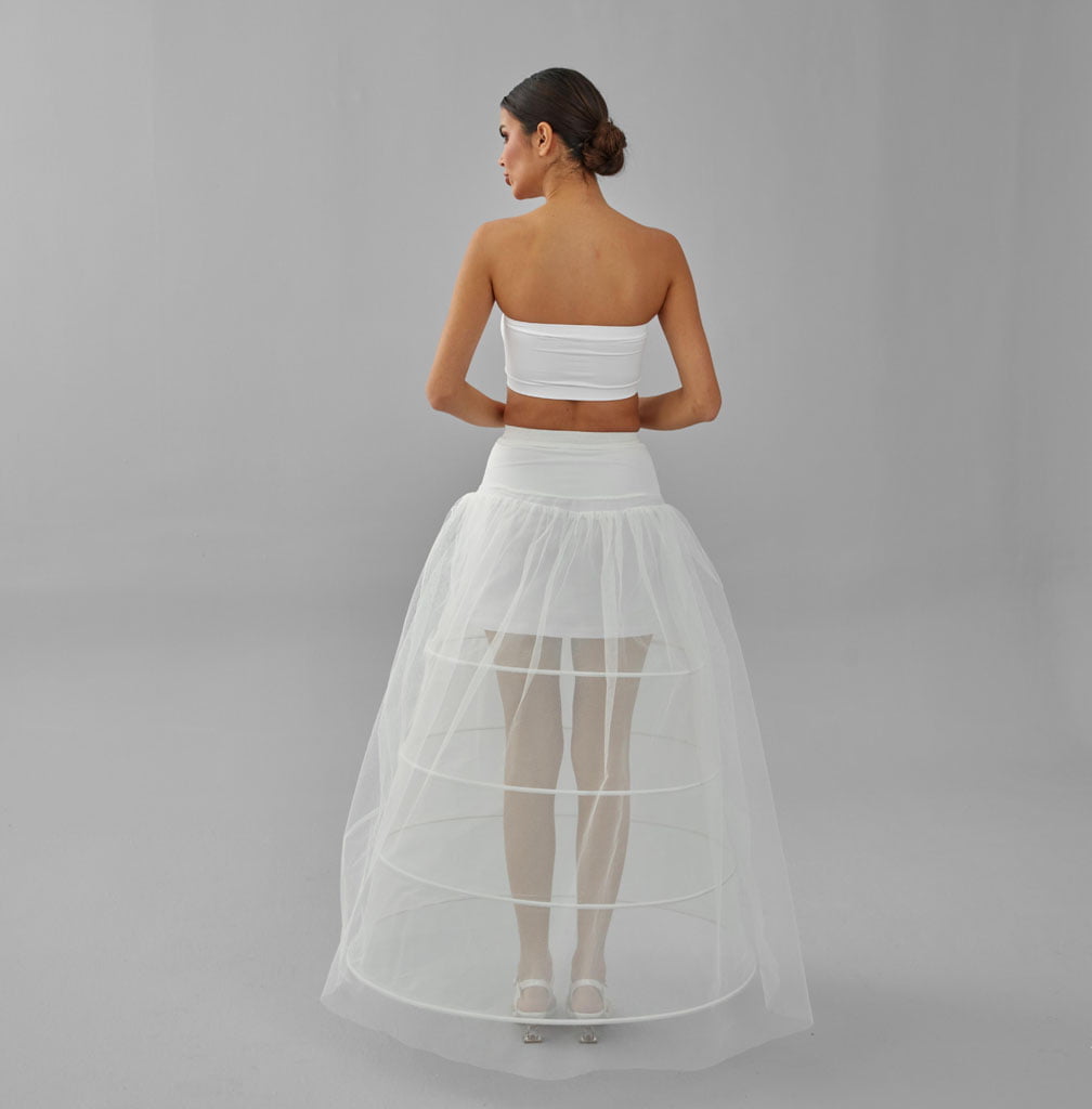 White Wedding Dress Underskirt - Petticoat Skirt for Enhanced Silhouette and Comfort – Bridal Port, view 7
