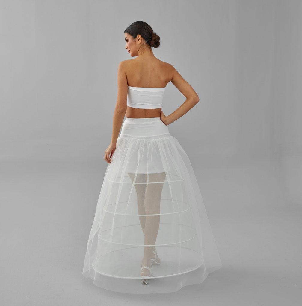 White Wedding Dress Underskirt - Petticoat Skirt for Enhanced Silhouette and Comfort – Bridal Port, view 8