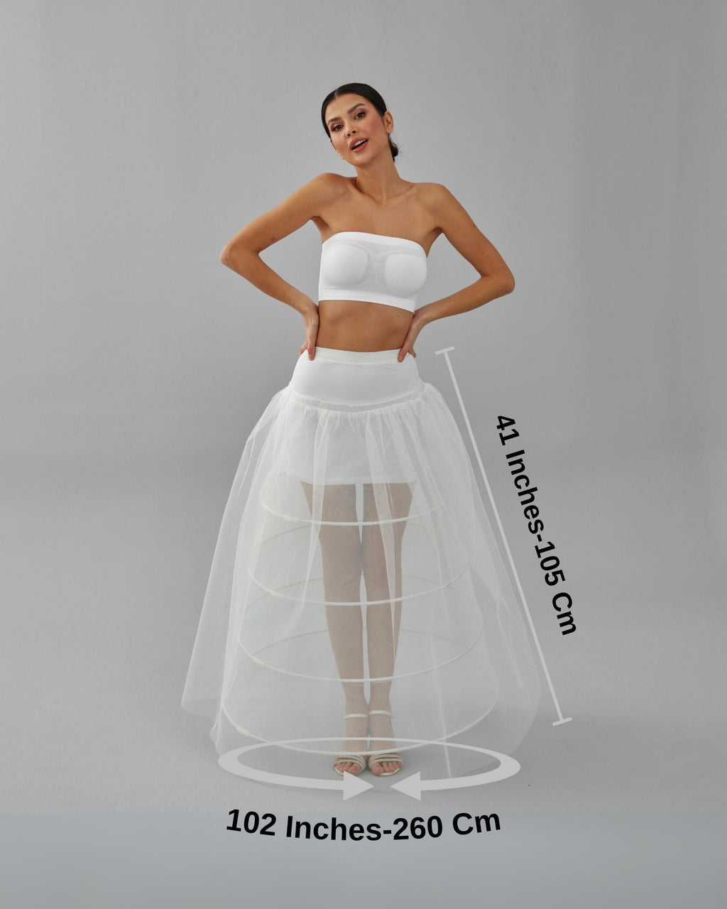 White Wedding Dress Underskirt - Petticoat Skirt for Enhanced Silhouette and Comfort – Bridal Port