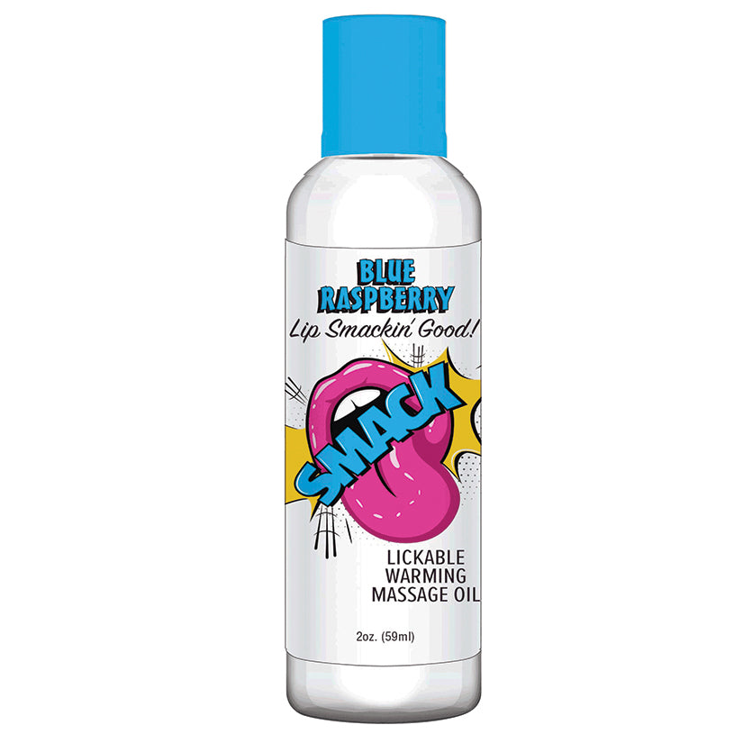 Love Spark Cove | Intimate Apparel, Pleasure Shop & Free Shipping Smack Warming Massage Oil-Blue Raspberry 2oz — main product