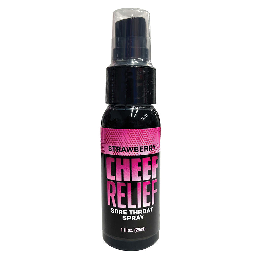 Love Spark Cove | Intimate Apparel, Pleasure Shop & Free Shipping Cheef Relief Throat Spray-Strawberry 1oz — main product sho