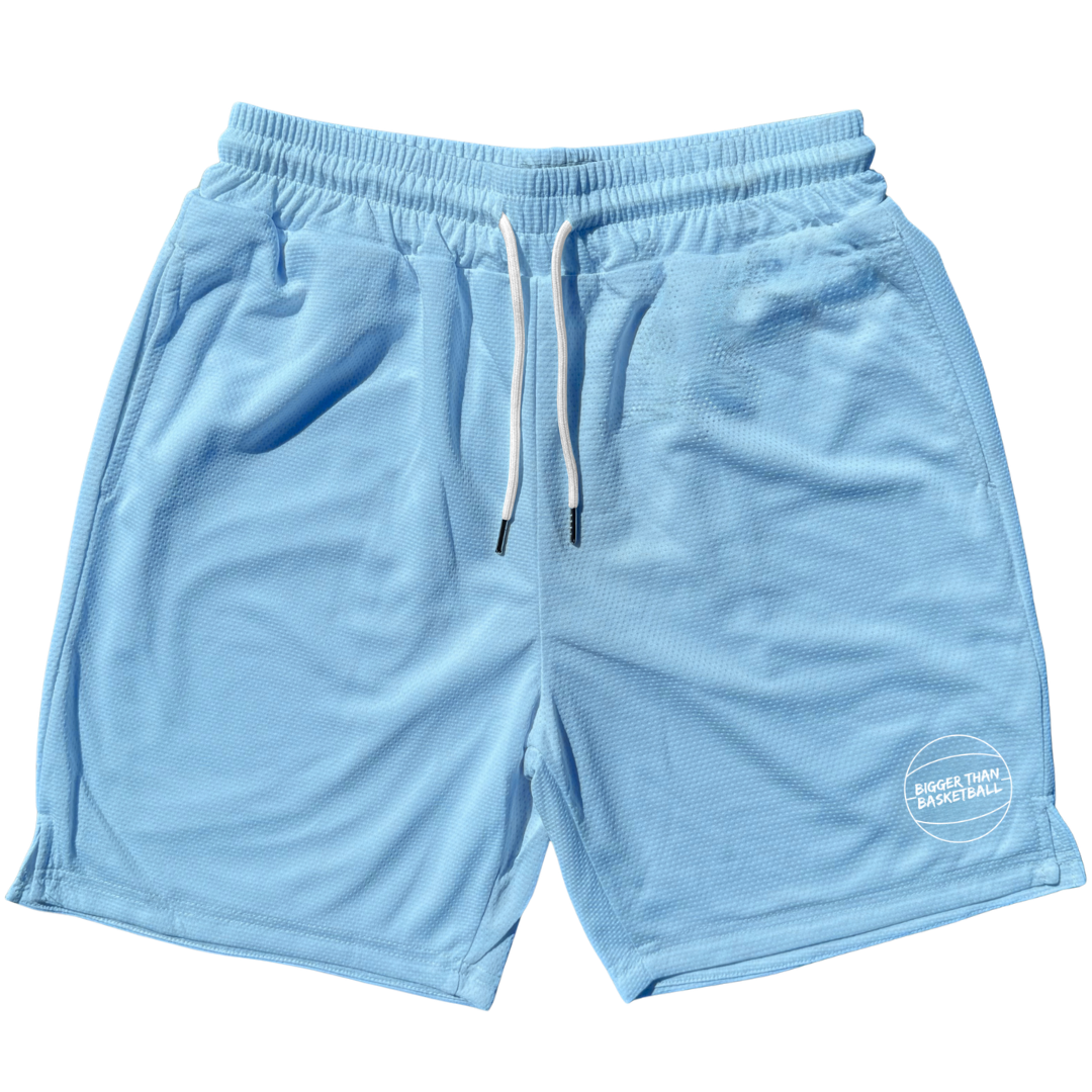 Bigger Than Basketball Everyday - Shorts - Light Blue — main product shot