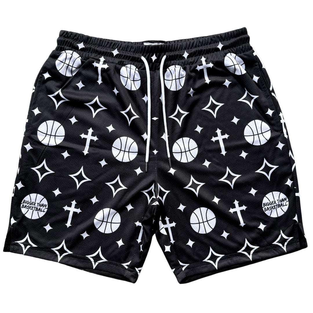Bigger Than Basketball Crossover - Shorts - Black — main product shot