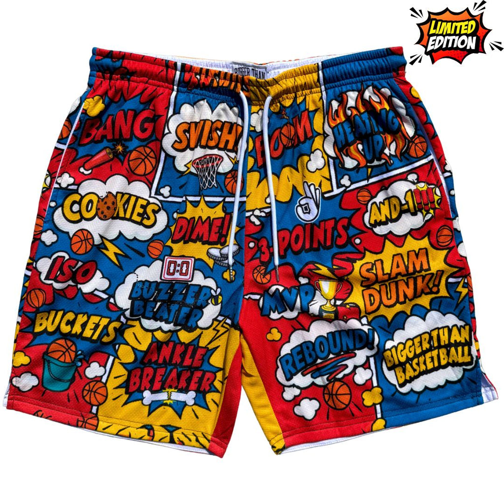 Bigger Than Basketball Comic Book - Shorts — main product shot