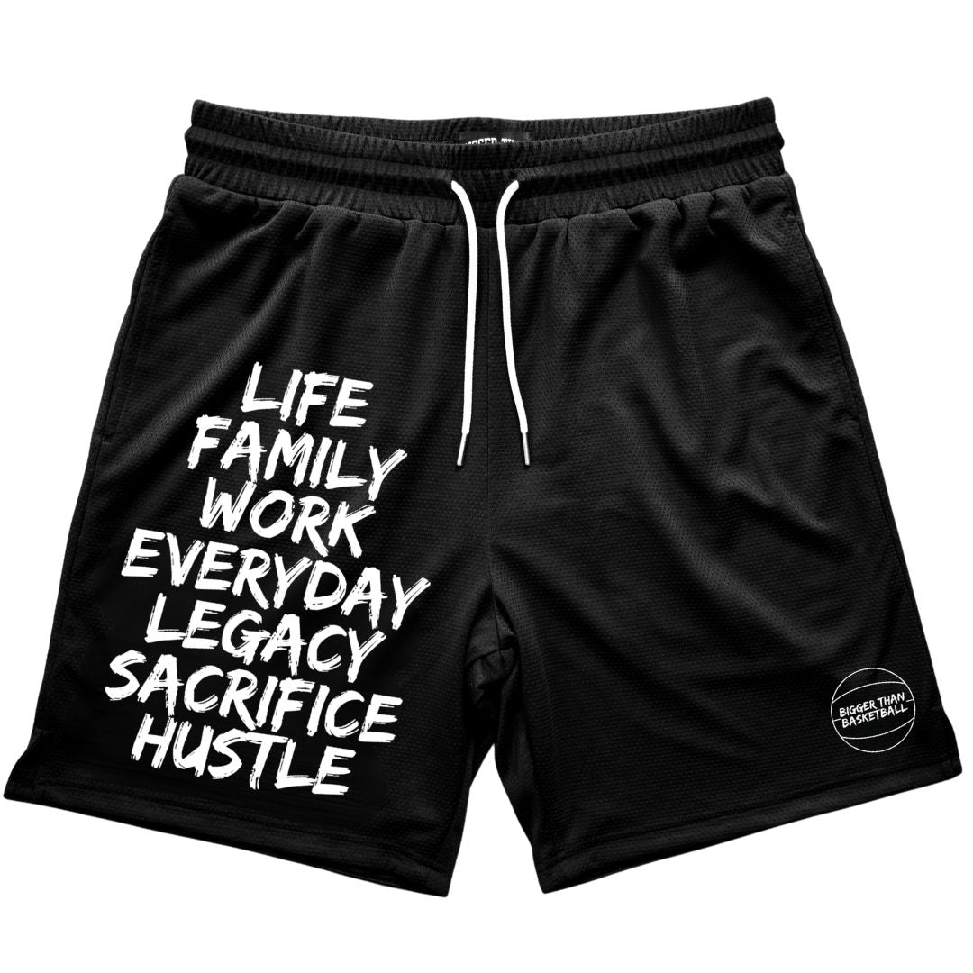 Bigger Than Basketball Basketball is Life - Shorts - Black — main product shot