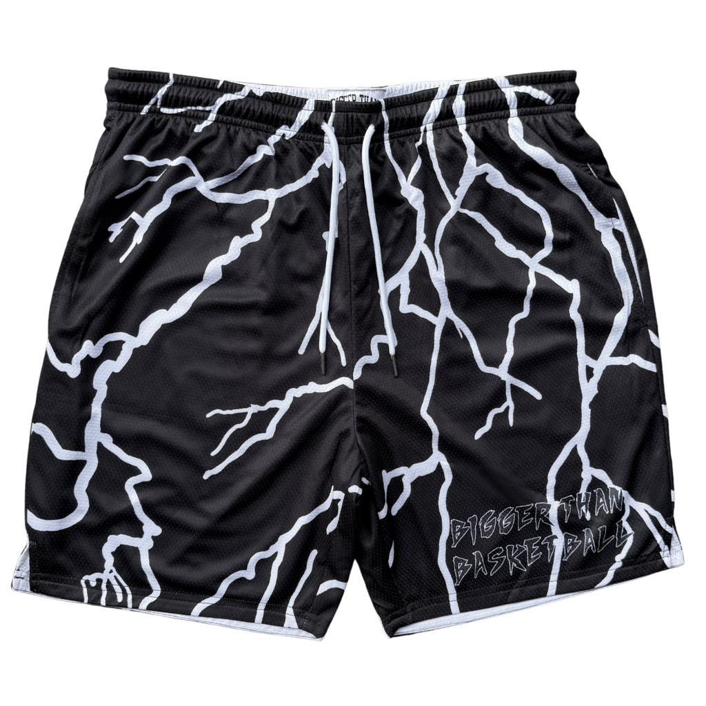 Bigger Than Basketball Lightning Strike - Shorts - Black — main product shot