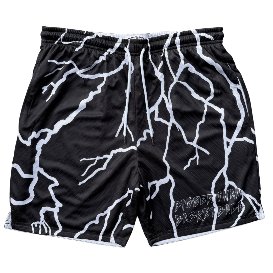 Bigger Than Basketball Lightning Strike - Shorts - Black — main product shot