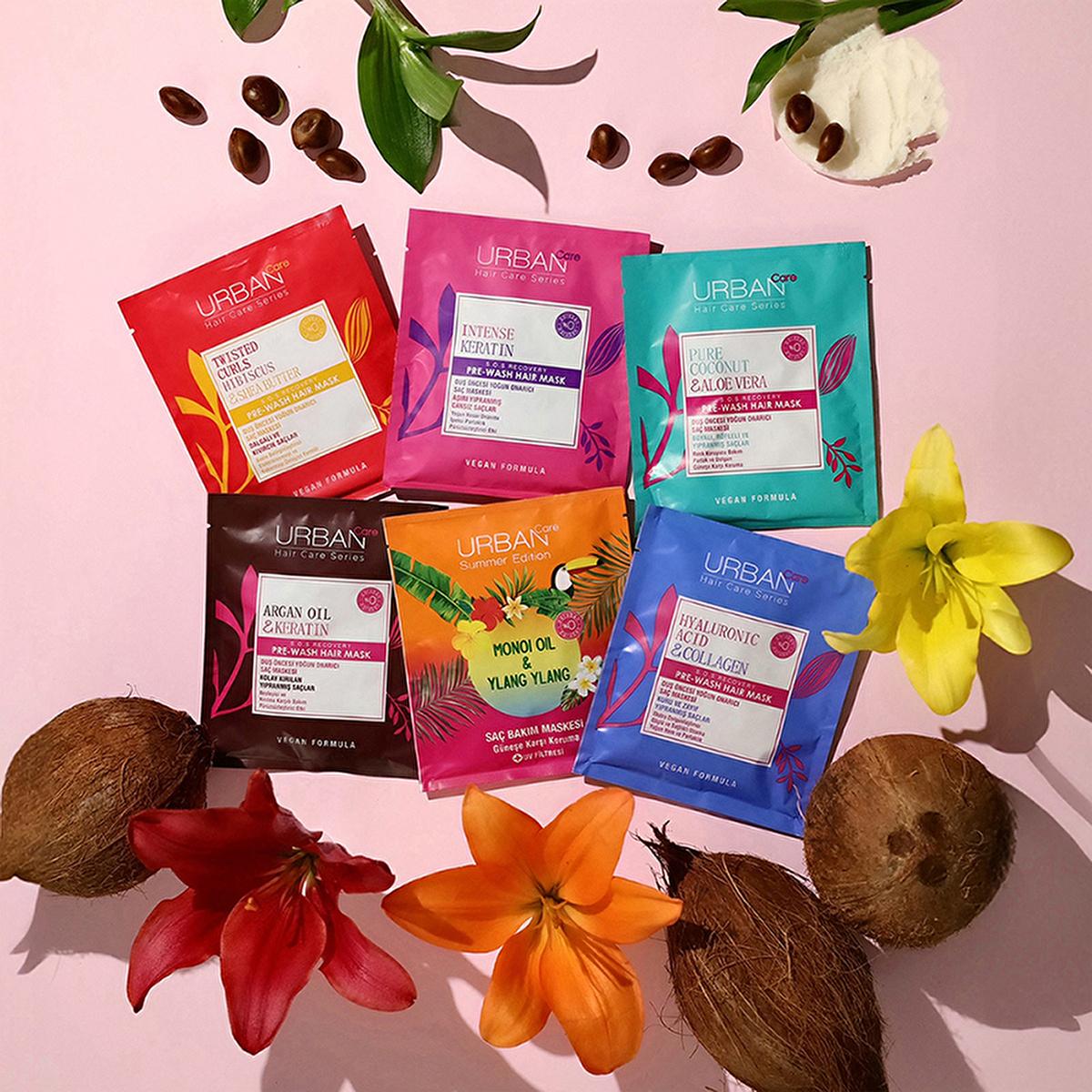 Urban Care Intense Keratin Hair Care Mask - Repair & Nourish Damaged Hair, Vegan & Paraben-Free