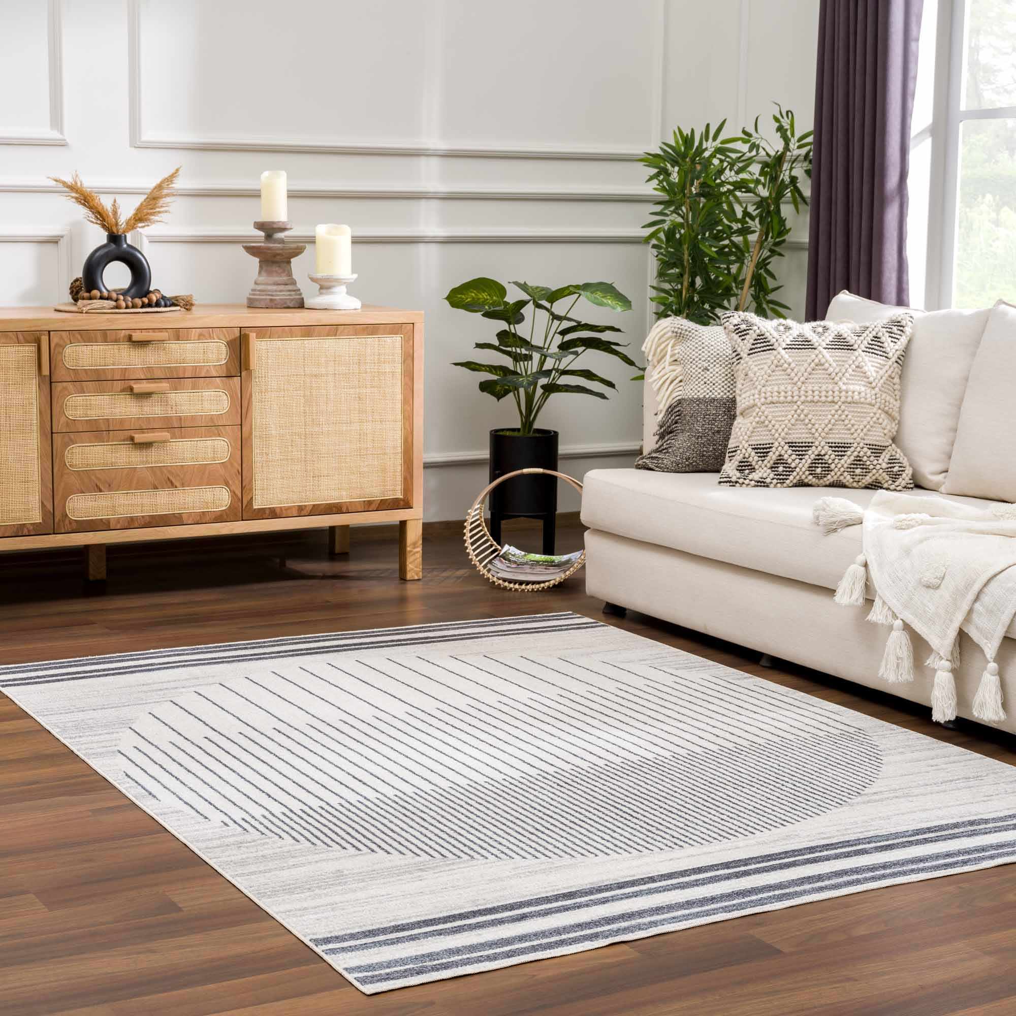 Thad Medium Gray Washable Area Rug – Boutique Rugs, view 13