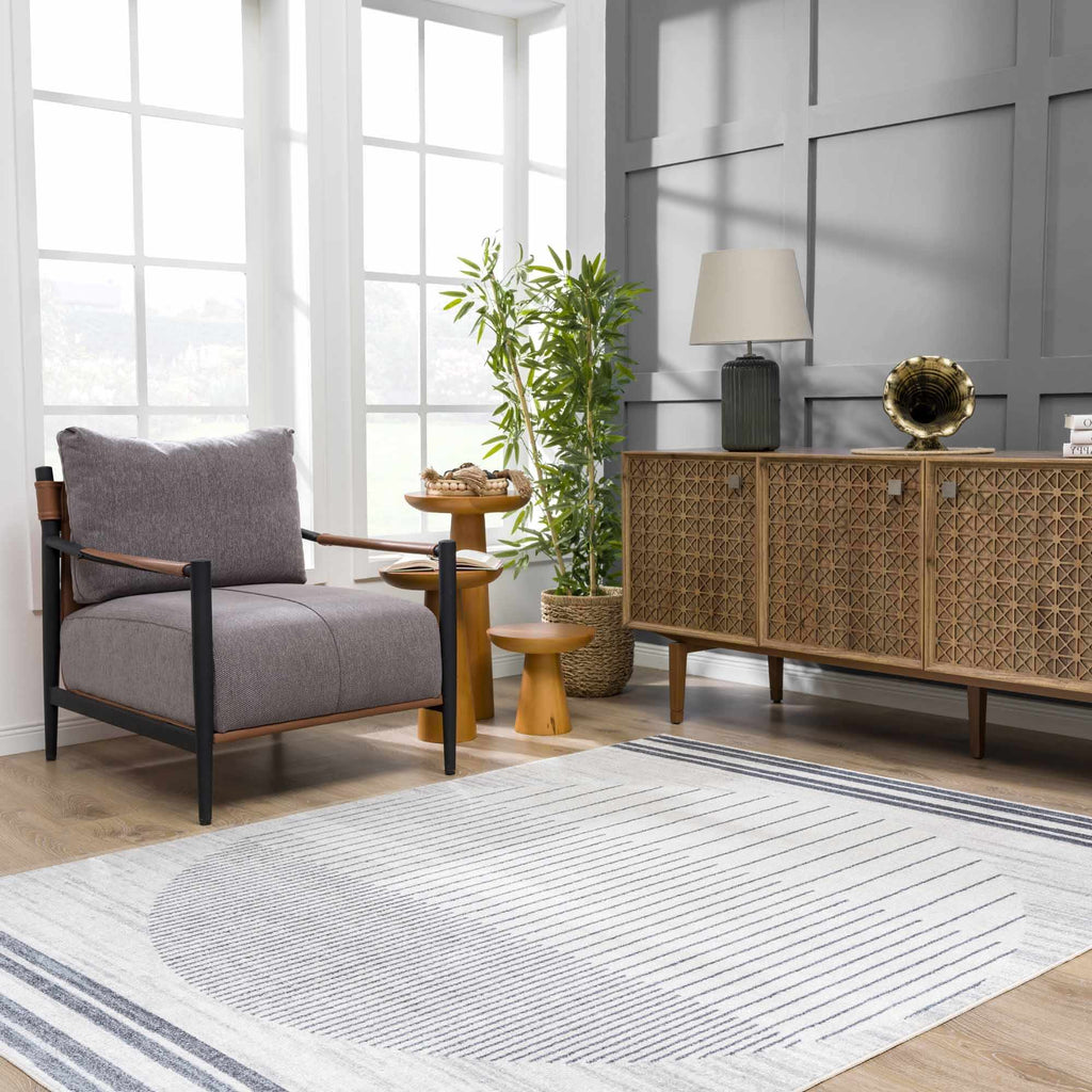 Thad Medium Gray Washable Area Rug – Boutique Rugs, view 4