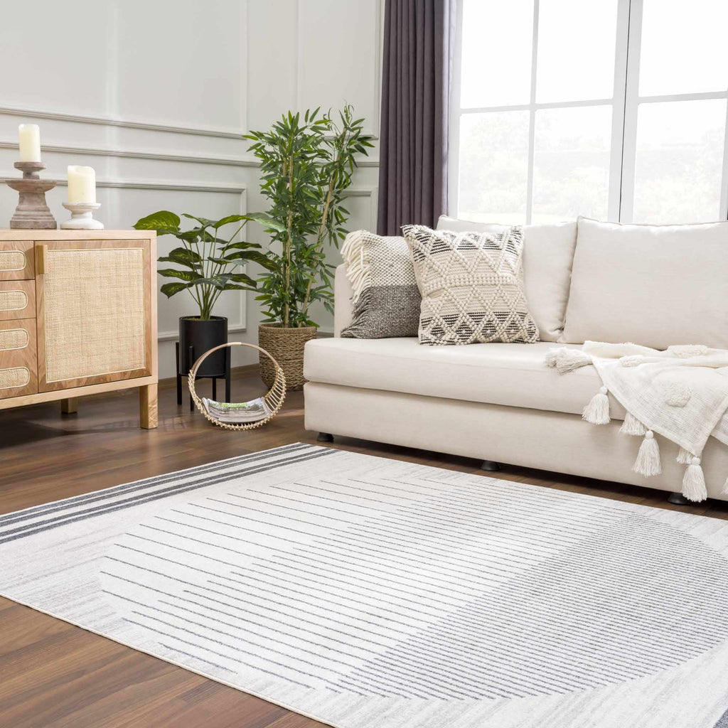 Thad Medium Gray Washable Area Rug – Boutique Rugs, view 16