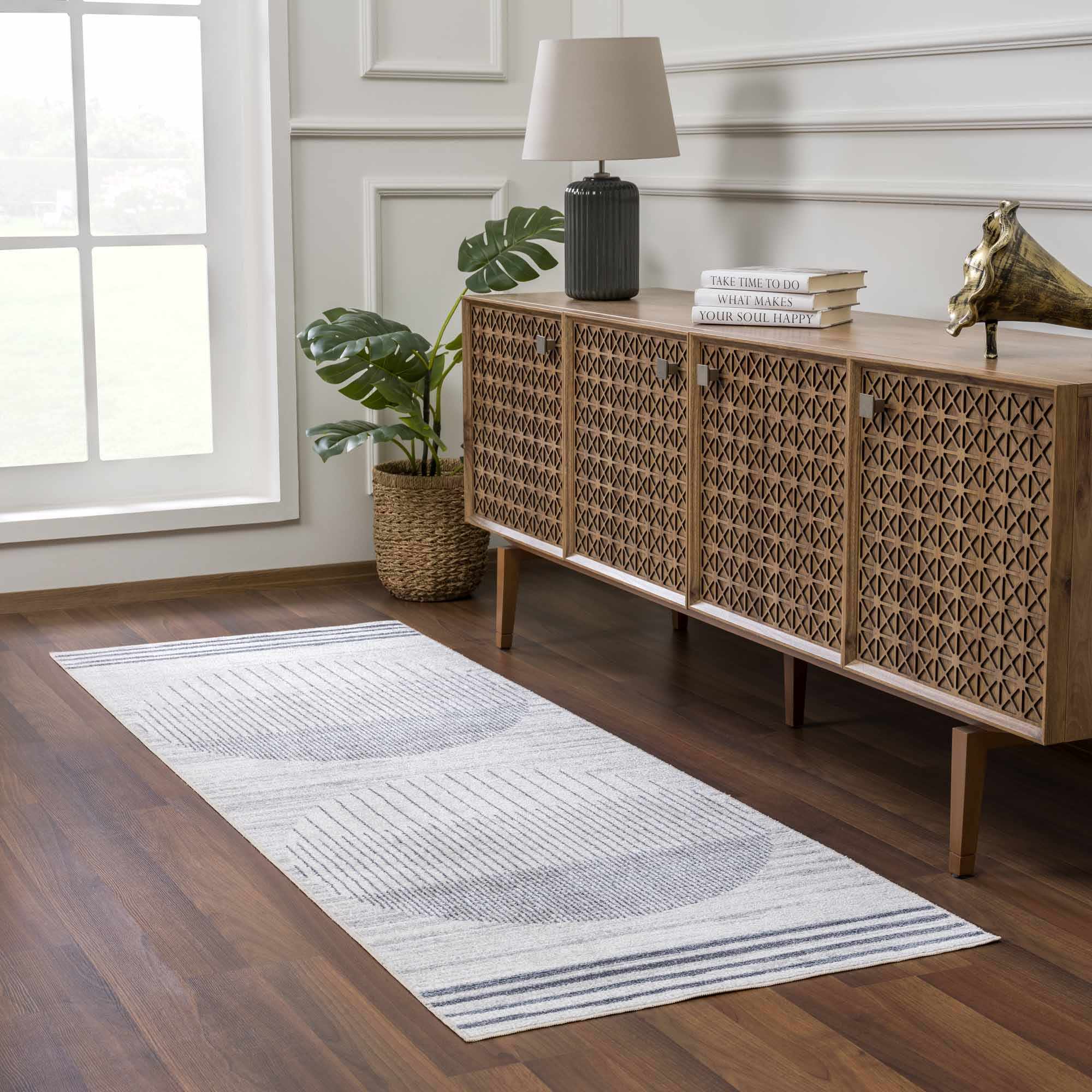 Thad Medium Gray Washable Area Rug – Boutique Rugs, view 5