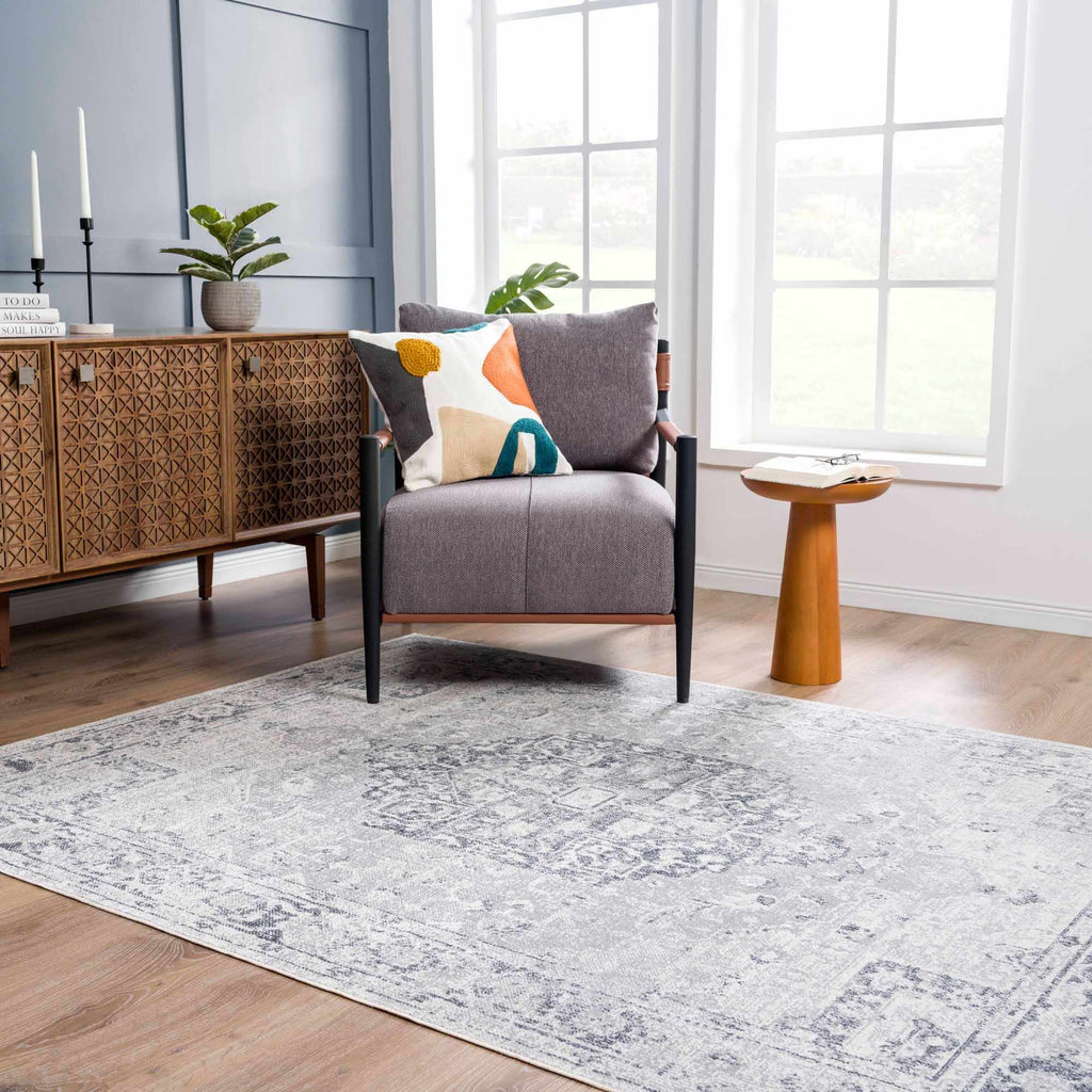 Akram Antrasit Flat Pile Washable Rug – Boutique Rugs, view 14