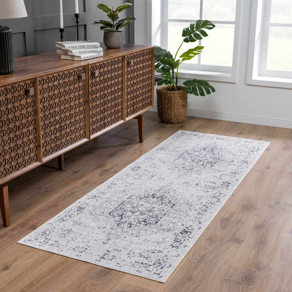 Akram Antrasit Flat Pile Washable Rug – Boutique Rugs, view 4