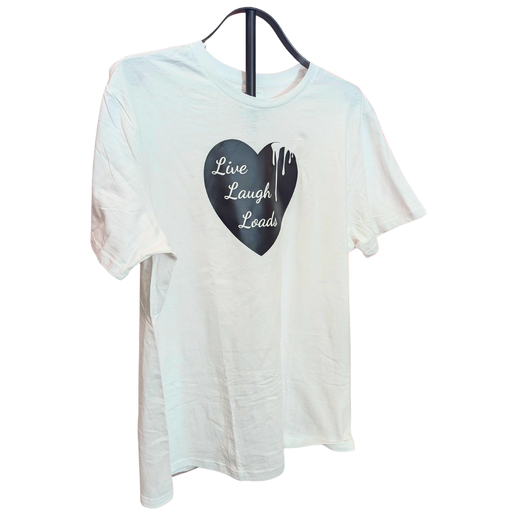 Hustle City Clothing Live Laugh Loads Graphic T-Shirt — lifestyle context