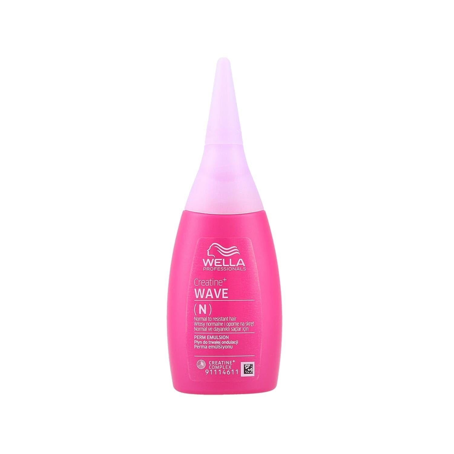 Wella Creatine + Wave Perm Emulsion for Normal & Resistant Hair - Nourishing, 2.54 fl oz