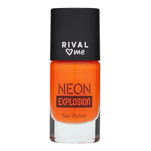 Rival Loves Me Neon Blazing Fire Nail Polish - UV Glow Nail Art Supplies, 8ml