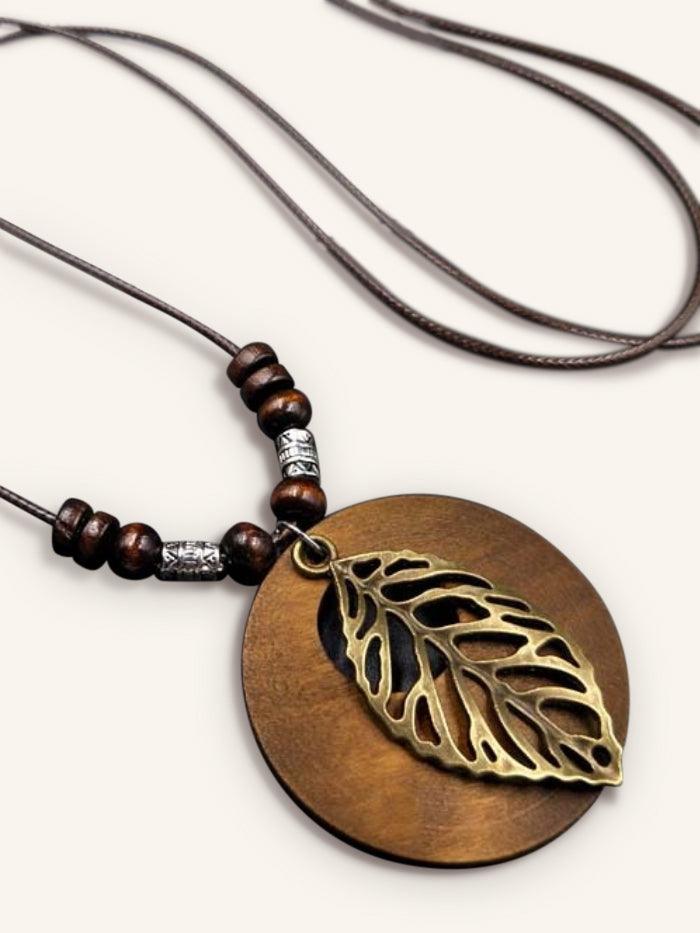 LINTICO LINTICO Retro Chic Linen Drape Necklace LOLA — jewelry-necklaces category context