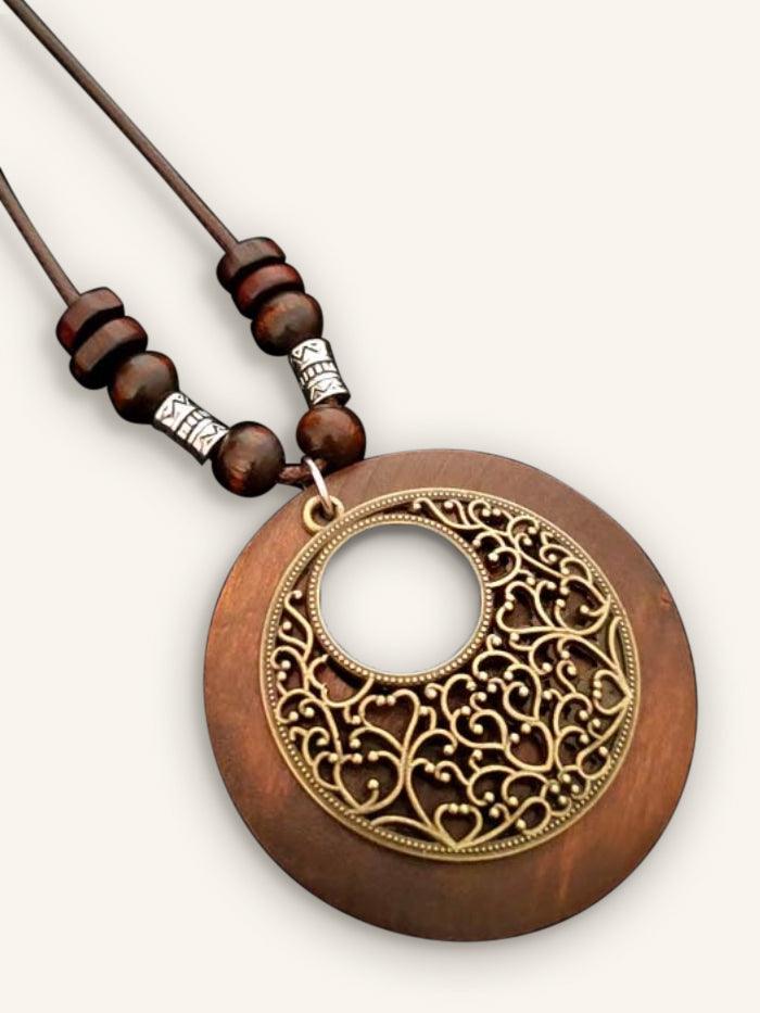 LINTICO LINTICO Retro Chic Linen Drape Necklace LOLA — main product shot