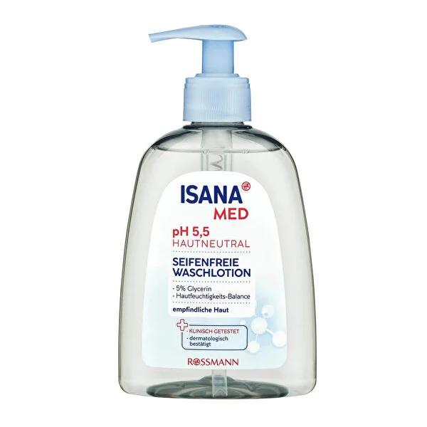 Isana Sensitive Skin Body Wash - Gentle, Vegan, pH Balanced Cleansing Lotion for Face, Hands & Body