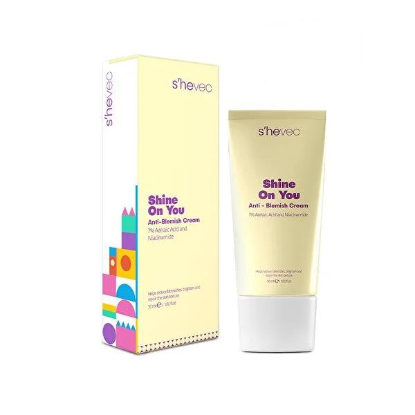 She Vec Skincare Cream - Azelaic Acid & PHA Combination for Acne-Prone Skin, Reduces Redness & Hyperpigmentation