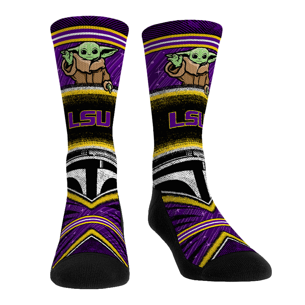Rock 'Em Socks Rock 'Em Socks LSU Tigers - Star Wars  - Grogu Intergalactic Fan — main product shot