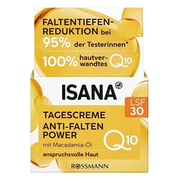 Isana Anti-Aging Day Cream Q10 - Moisturizing & Anti-Wrinkle Cream with SPF30 - 1.69 fl oz