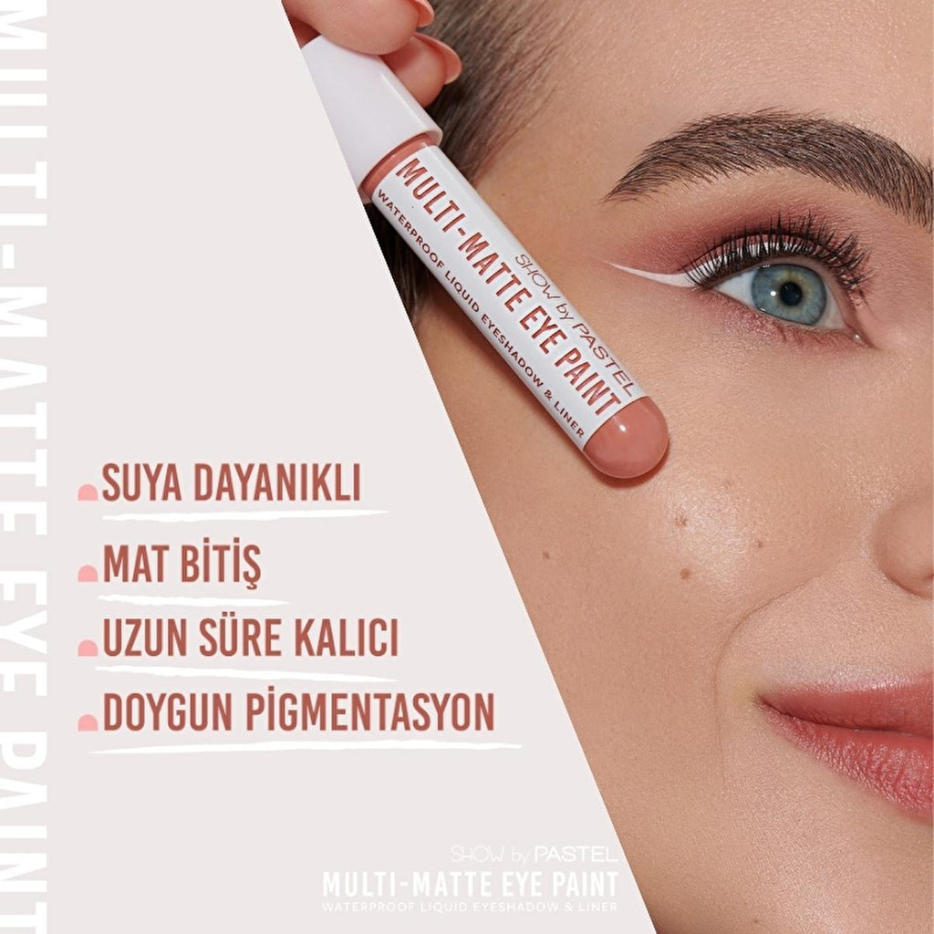 Show by Pastel Waterproof Eyeshadow & Eyeliner Multi-Matte Eye Paint - Long Lasting, Smudge-Proof Makeup for Women