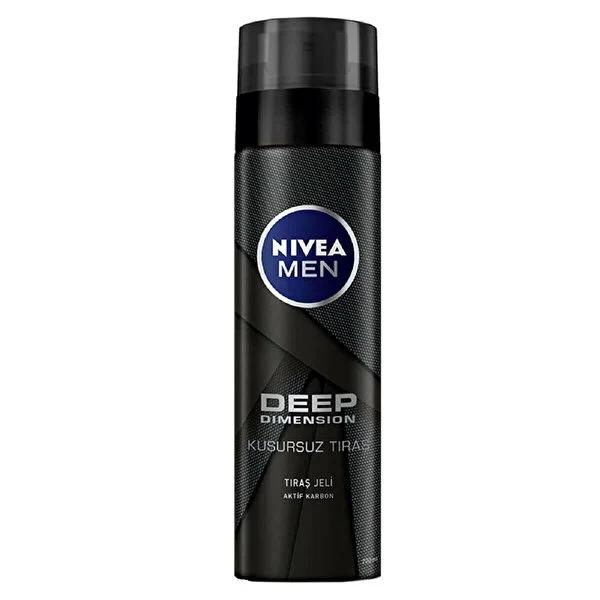 Nivea Men Deep Dimension Shaving Gel 200ml - Gentle Shaving for Sensitive Skin
