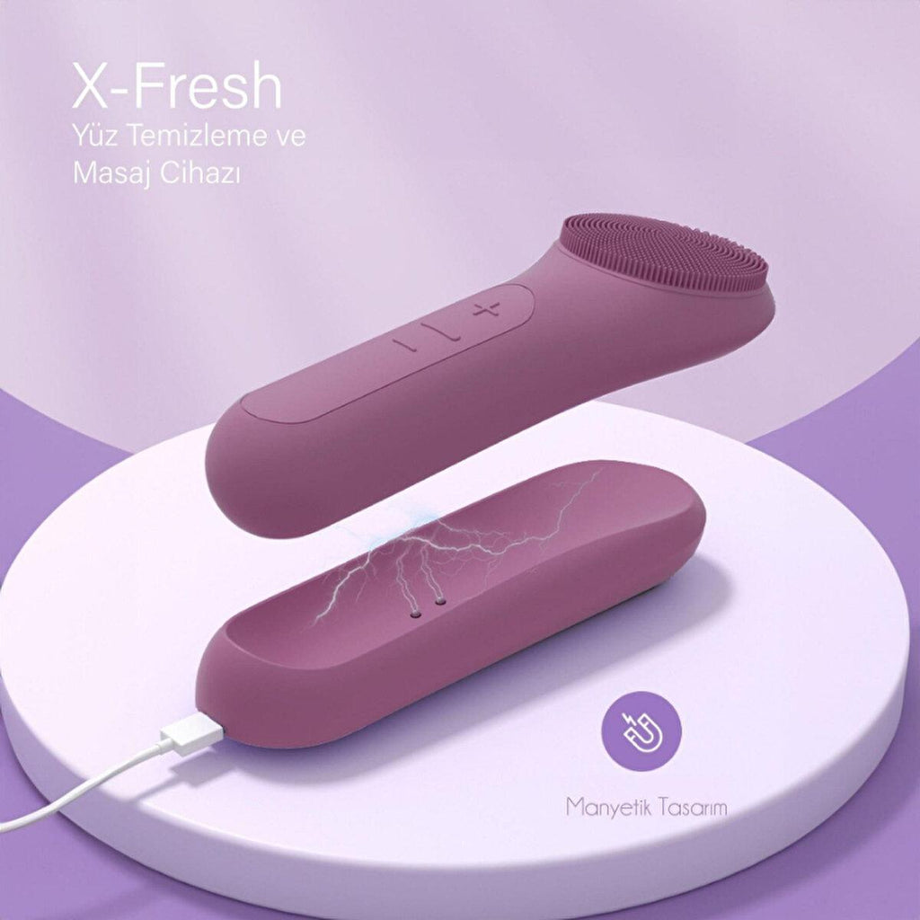 X-Level X-Fresh Facial Cleansing & Massage Device: Deep Pore Cleansing, Blackhead Removal, & Blue Light Therapy for Radiant Skin