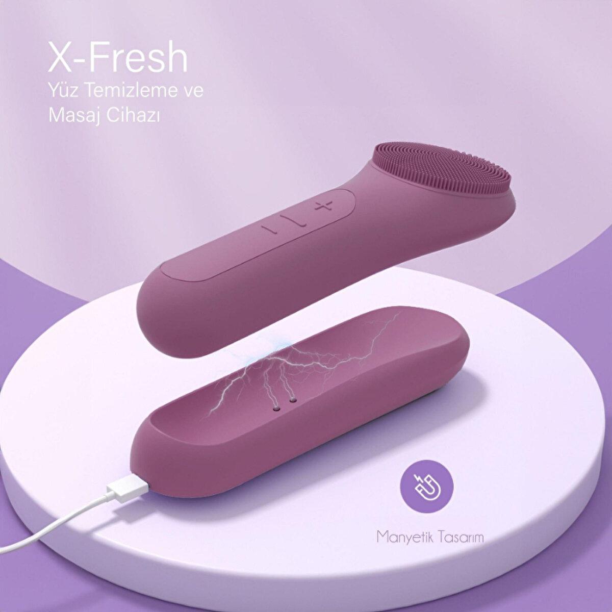 X-Level X-Fresh Facial Cleansing & Massage Device: Deep Pore Cleansing, Blackhead Removal, & Blue Light Therapy for Radiant Skin