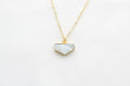 KADOU BOUTIQUE Pentagon Mother of Pearl Pendant Necklace — main product shot