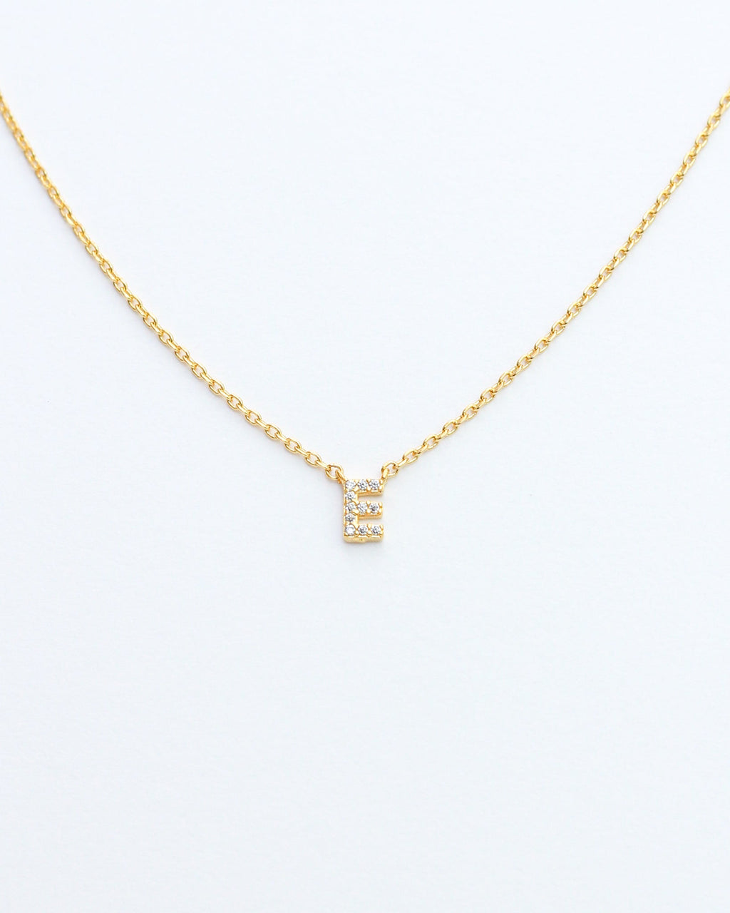 KADOU BOUTIQUE Mini Pave Initial Necklace — alternative angle