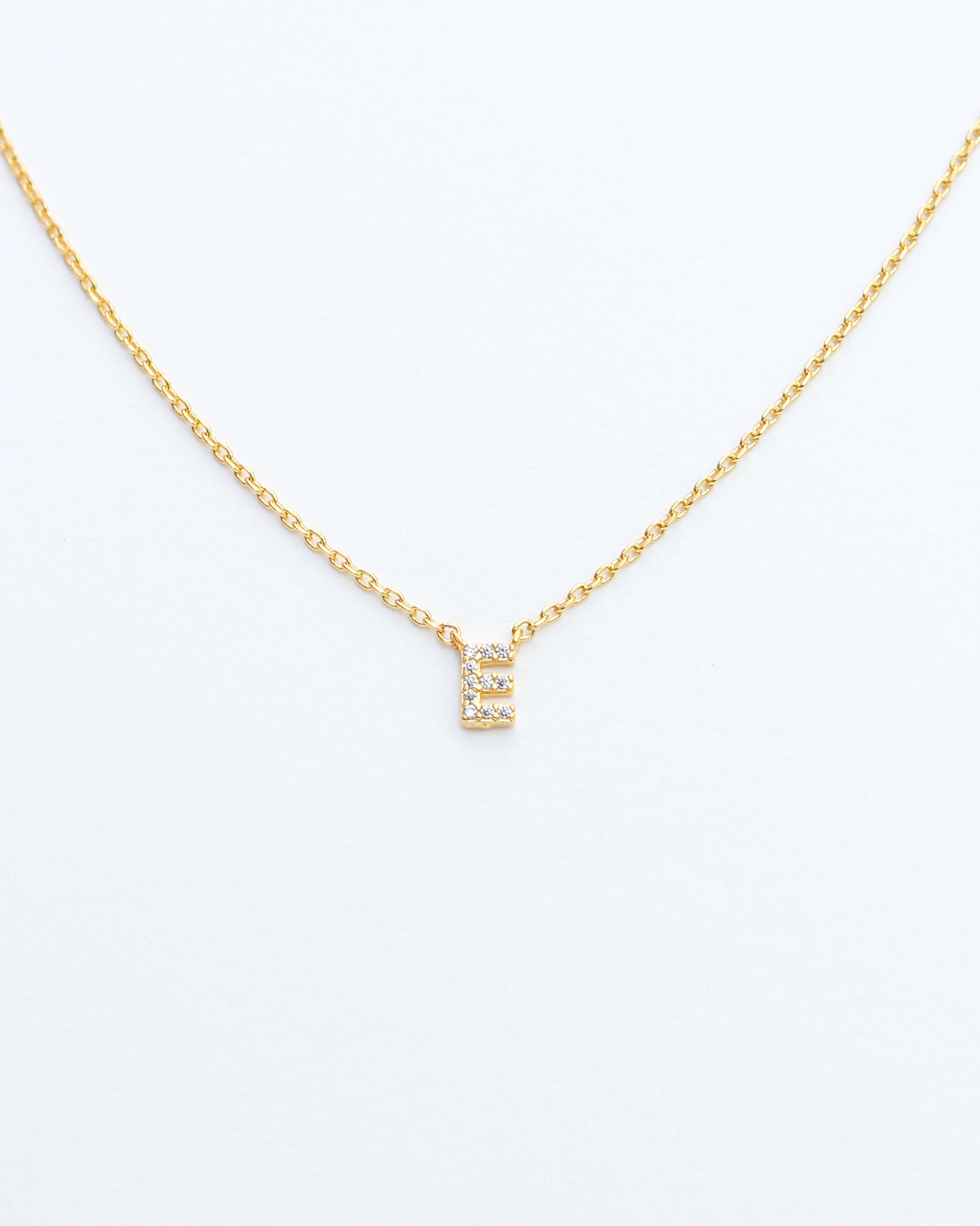 KADOU BOUTIQUE Mini Pave Initial Necklace — alternative angle