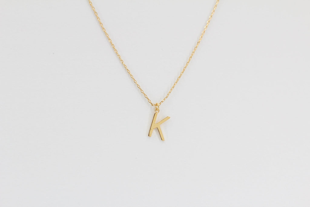 KADOU BOUTIQUE Letter Pendent Necklace — side view