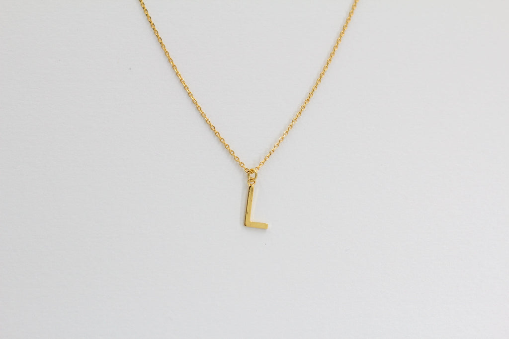 KADOU BOUTIQUE Letter Pendent Necklace — comparison shot