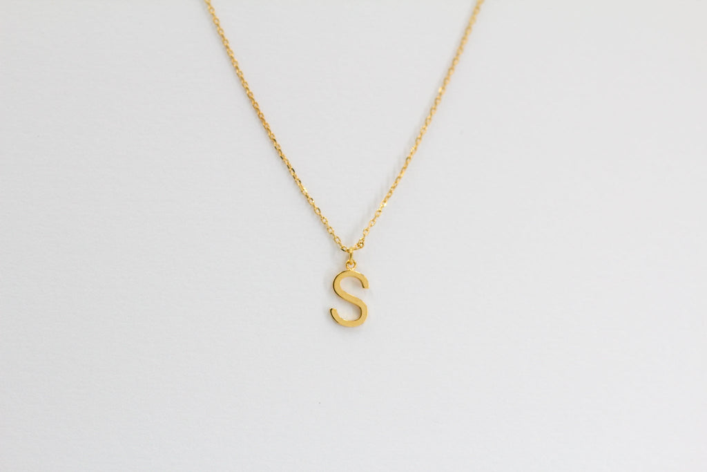 KADOU BOUTIQUE Letter Pendent Necklace — in-use photo