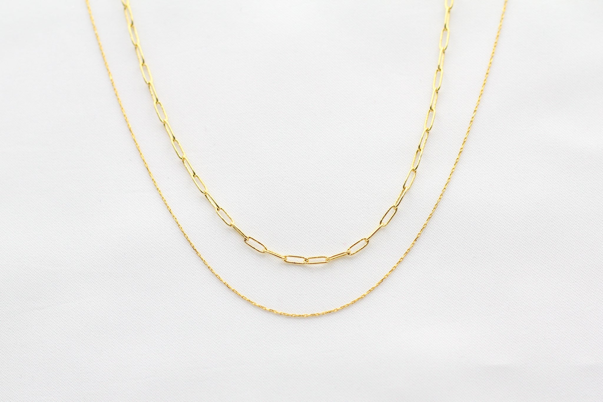 KADOU BOUTIQUE Dainty Double Chain Necklace — main product shot