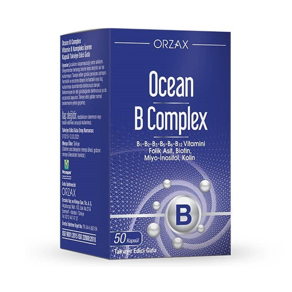 OceanB - Vitamin B Complex Supplement, 50 Capsules