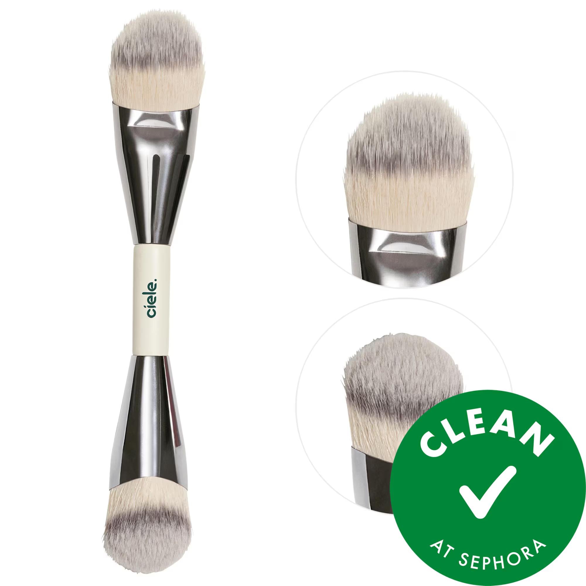 Ciele Dual-Ended Blush Brush: Achieve Precise, Smooth, and Buildable Coverage with Synthetic Bristles - Professional Makeup Finish