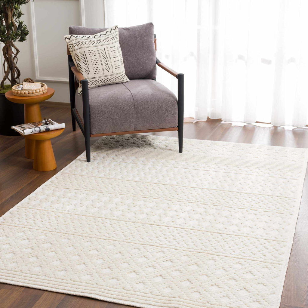 Drago White Washable Area Rug – Boutique Rugs, view 8