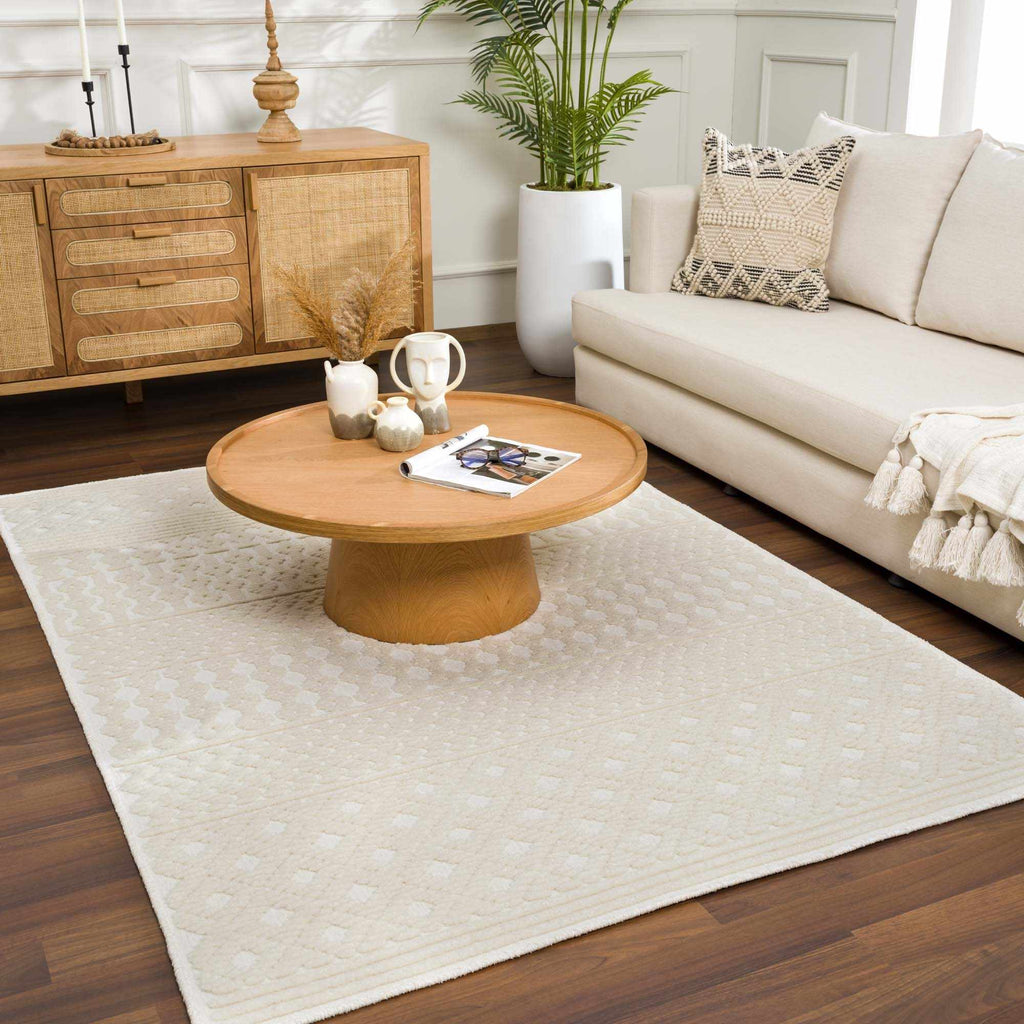 Drago White Washable Area Rug – Boutique Rugs, view 7