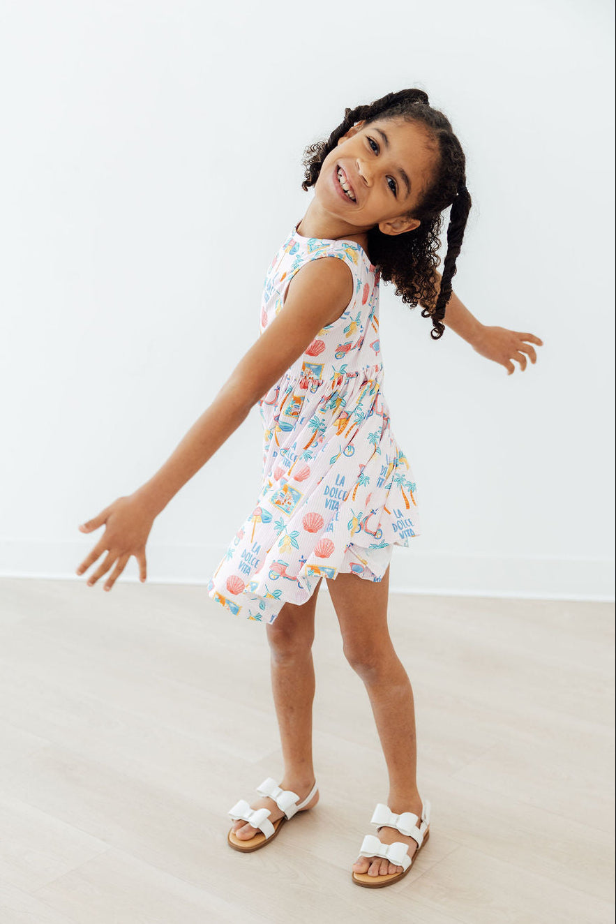 Mila & Rose ® La Dolce Vita Tank Twirl Dress — in-use photo