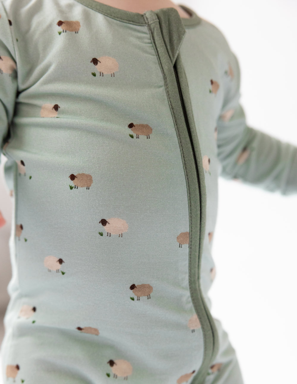 Elevated Faith Lamb Bamboo Convertible Footed Onesie — main product shot