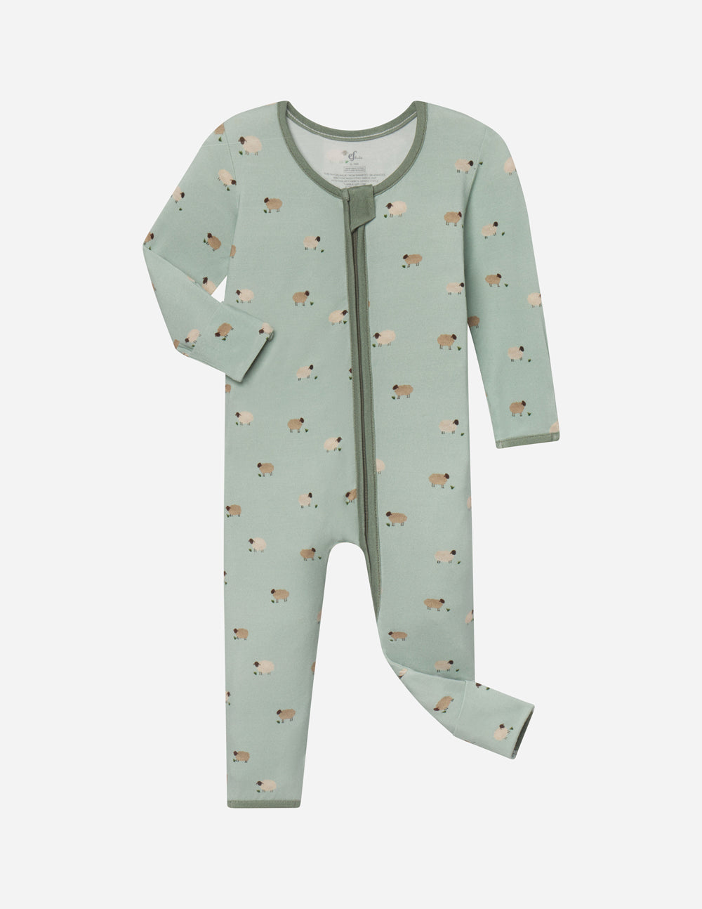 Elevated Faith Lamb Bamboo Convertible Footed Onesie — back view