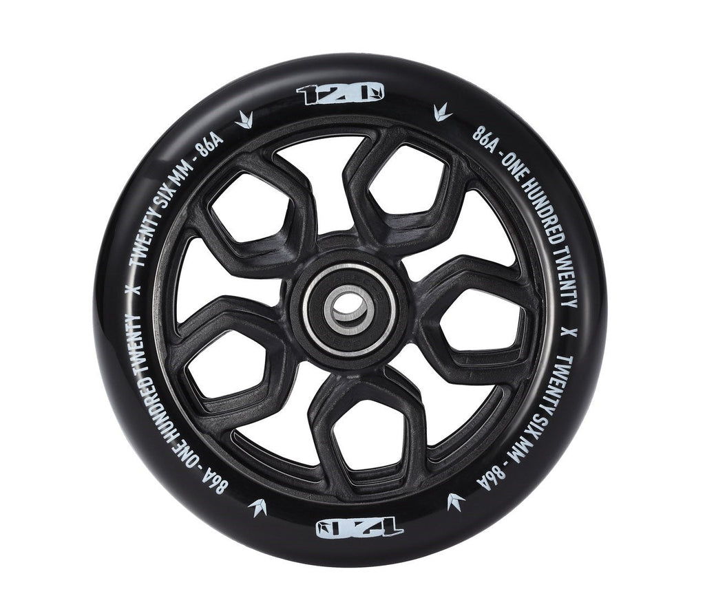 Envy Scooter Wheel Lambo 120mm - Black/Black (Pair), Scooter Wheels